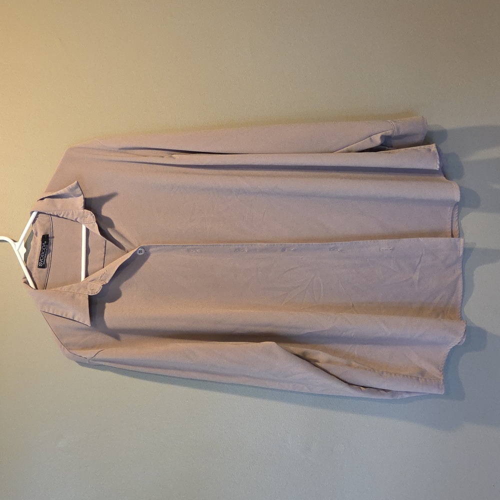 Beige Button-Up Blouse